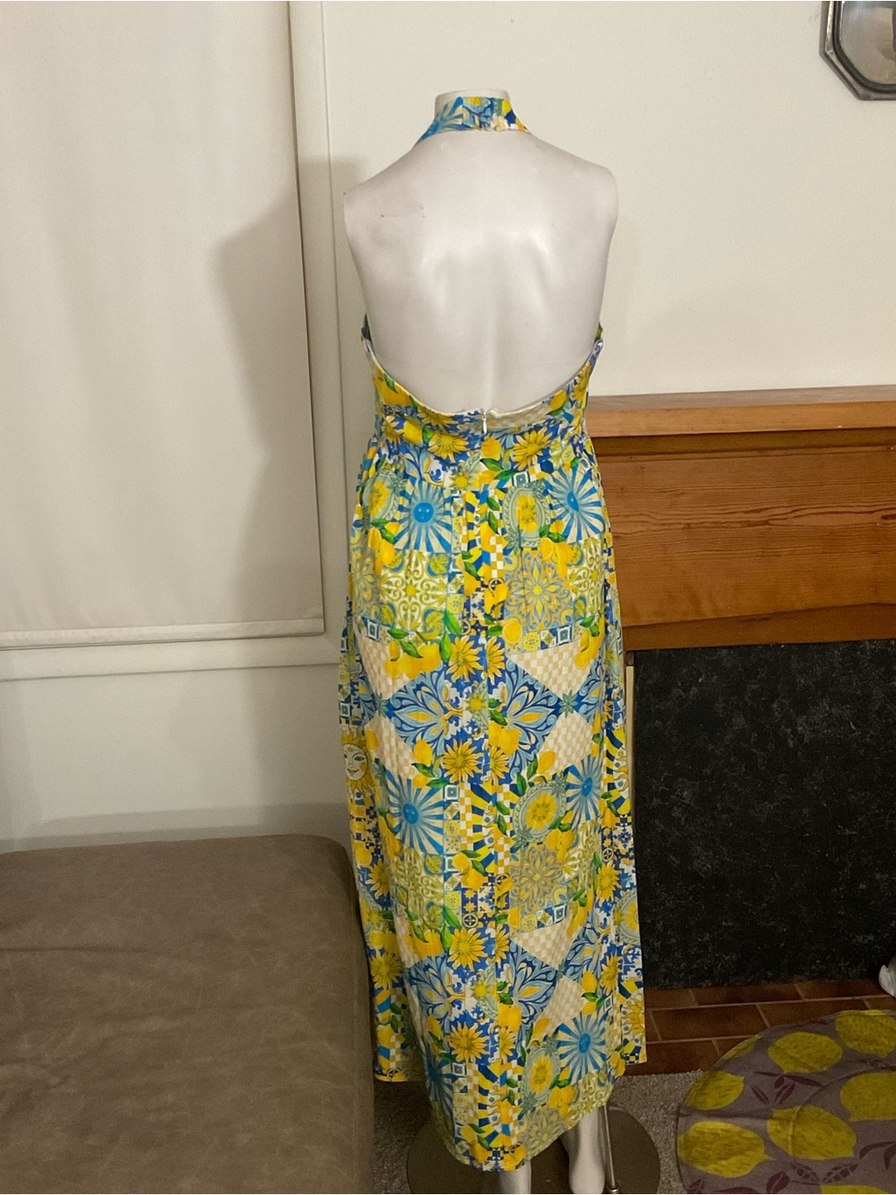 Seven Wonders Locklea Sun Lemon Halter Dress L - Picture 4 of 6